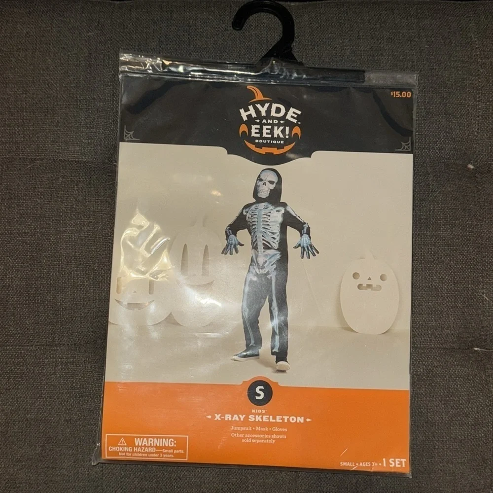 Hyde Eek Small Kids Target XRay Skeleton Jumpsuit Mask Gloves Halloween Costume